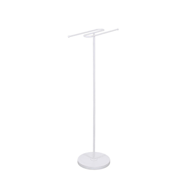 Portasciugamani metallo bianco anticato, 32x23x90 cm