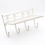 Mensola in metallo avorio, 40x18x23 cm