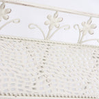 Mensola in metallo avorio, 40x18x23 cm