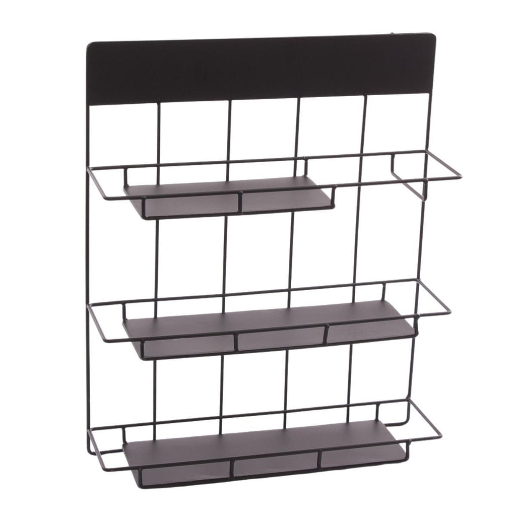 Mensola in metallo nero, 40x11H49 cm