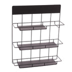 Mensola in metallo nero, 40x11H49 cm
