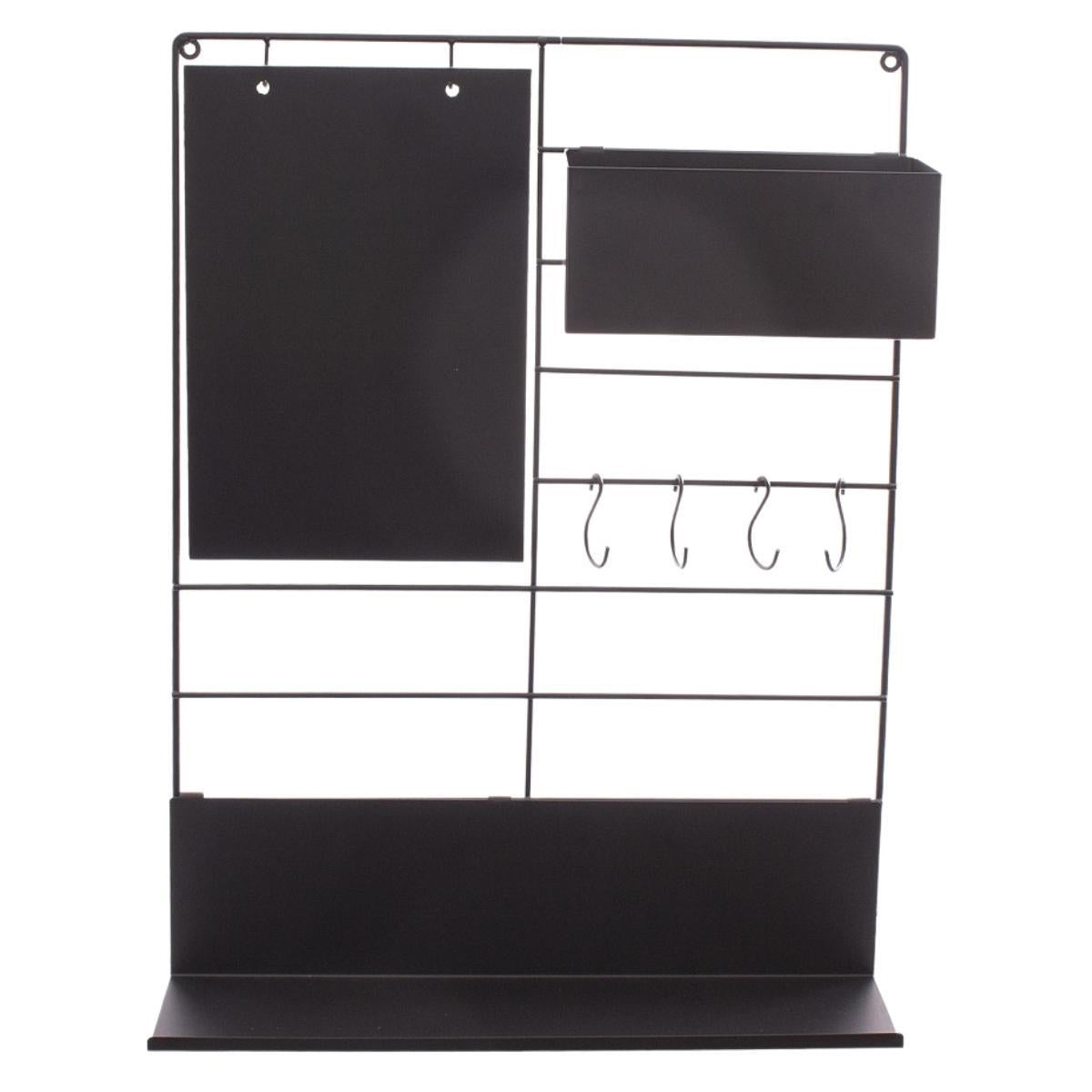 Bacheca in metallo nero, 46X13H65 cm