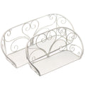 Mensola in metallo bianco, 52x15x17 cm, set di 2