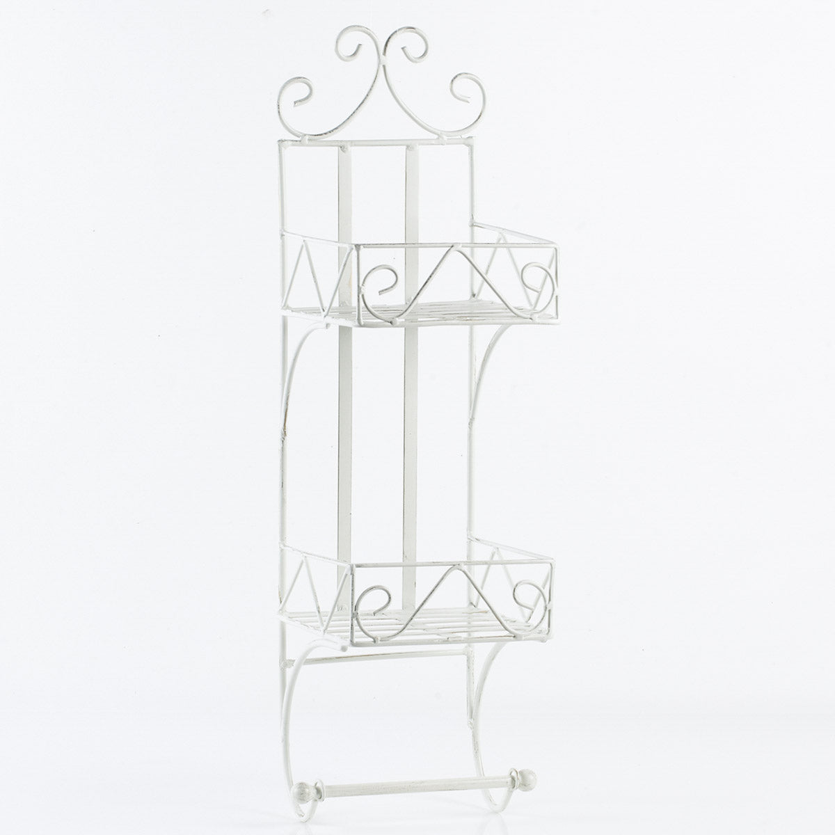 Mensola con porta asciugamani, 18x18x63 cm