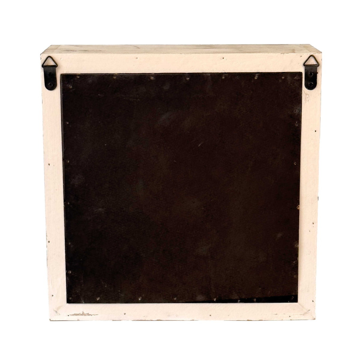 Mensola decorativa in abete e metallo, 32x12x32 cm