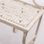 Mensola in metallo bianco con 3 ganci, 37x18x27 cm
