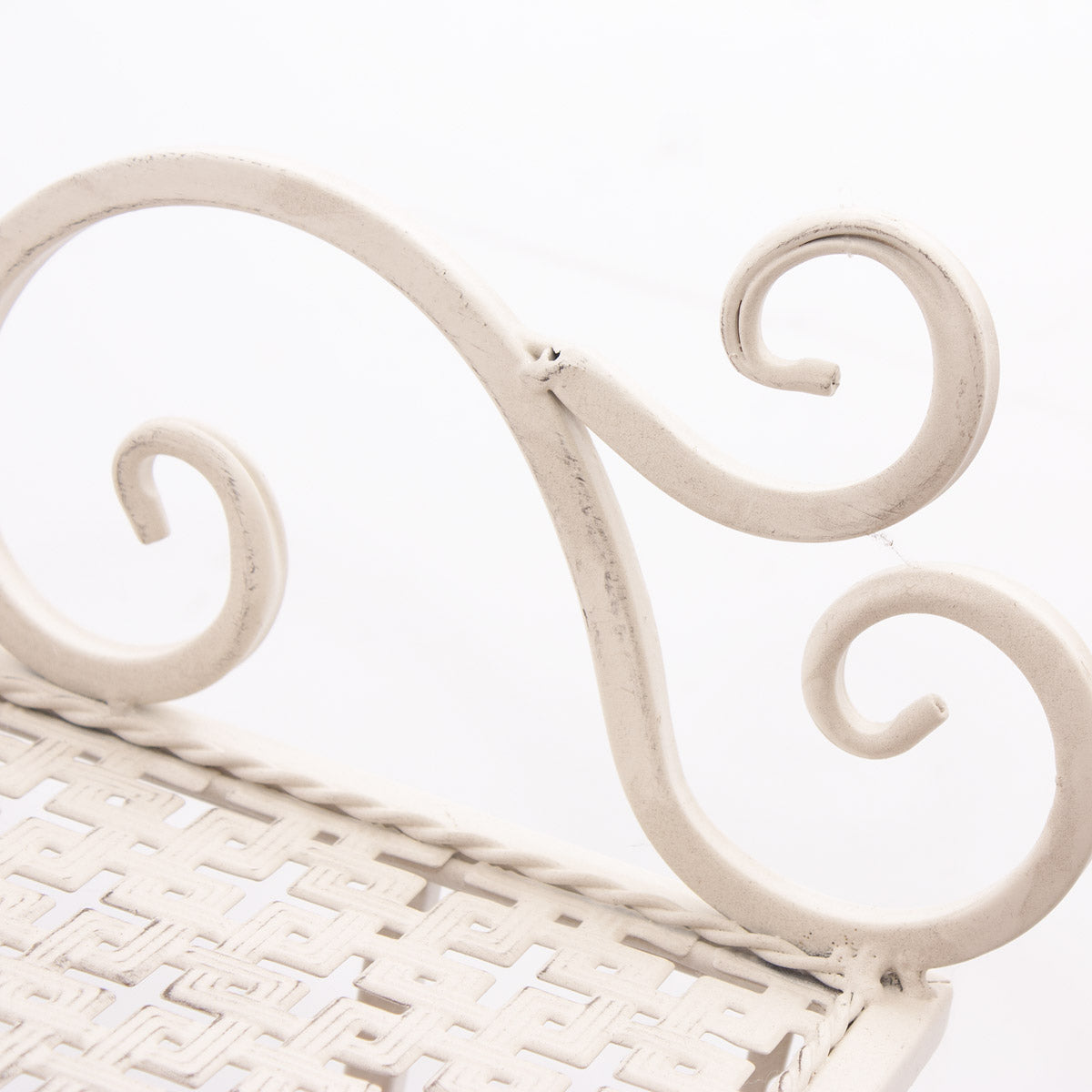 Mensola in metallo bianco con 3 ganci, 37x18x27 cm