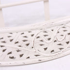 Mensola semirotonda in metallo bianco, 32x17H18,5 cm (kit da 3)