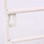 Mensola semirotonda in metallo bianco, 32x17H18,5 cm (kit da 3)