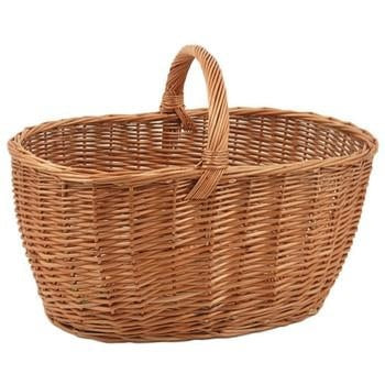 Portalegna in vimini rosso numero 3, manico basso