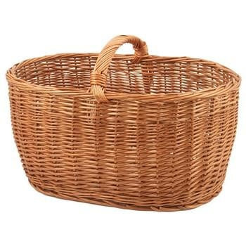 Portalegna in vimini rosso, 65 cm