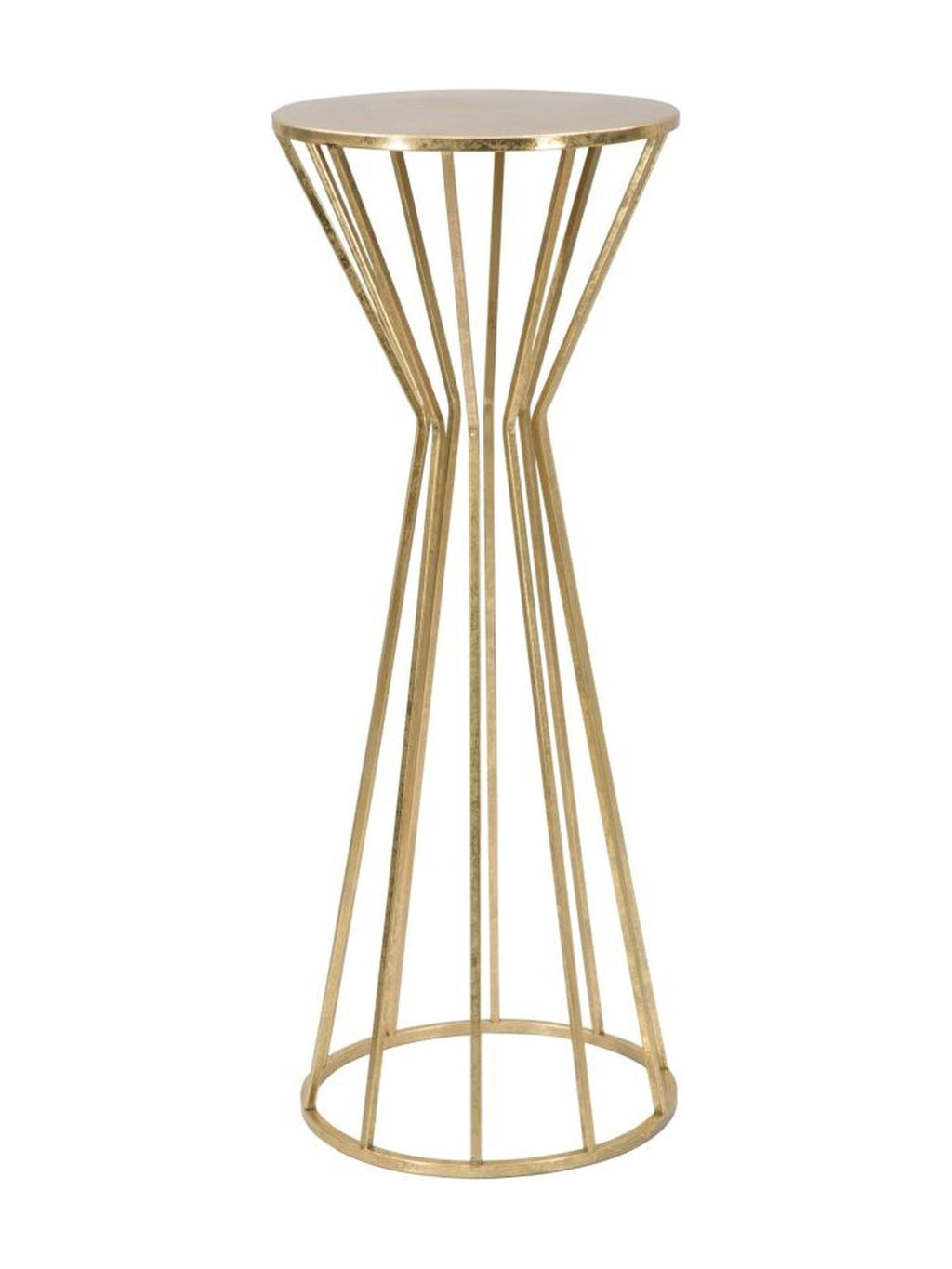 Colonnina portavaso in metallo oro, Ø38x100 cm – Portatelefono Stick Glam