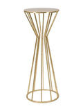 Colonnina portavaso in metallo oro, Ø38x100 cm – Portatelefono Stick Glam