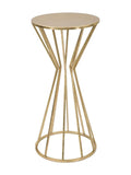 Colonnina portavaso in metallo oro, Ø38x80 cm – Portatelefono Stick Glam