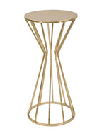 Colonnina portavaso in metallo oro, Ø38x80 cm – Portatelefono Stick Glam