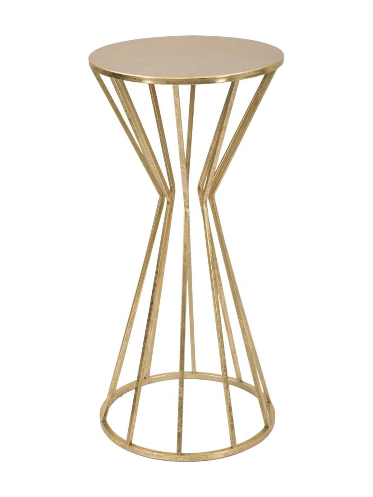 Colonnina portavaso in metallo oro, Ø38x80 cm – Portatelefono Stick Glam