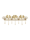 Appendiabiti in metallo oro, 66,2x6x26,3 cm – Leaves