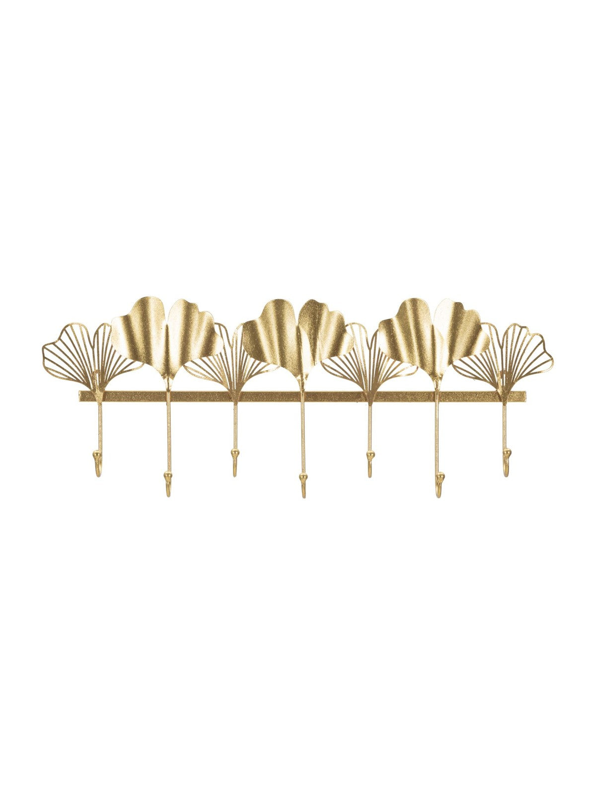 Appendiabiti in metallo oro, 66,2x6x26,3 cm – Leaves