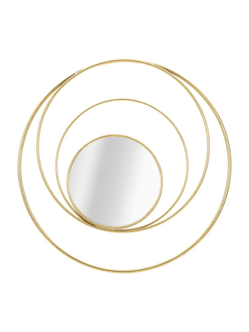 Specchio da parete in metallo oro, Ø80x3,5 cm – Arc Glam