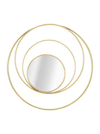 Specchio da parete in metallo oro, Ø80x3,5 cm – Arc Glam