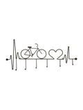 Appendiabiti in metallo nero, 59x3,2x26,5 cm – Bicicletta