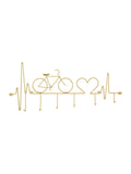 Appendiabiti in metallo oro, 59x3,2x26,5 cm – Bicicletta