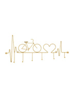 Appendiabiti in metallo oro, 59x3,2x26,5 cm – Bicicletta