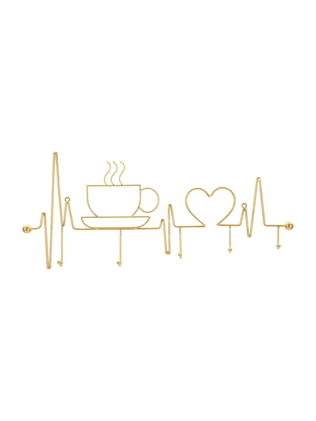 Appendiabiti in metallo oro, 60x3,8x26,7 cm – Breakfast