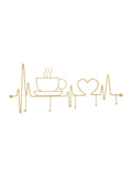 Appendiabiti in metallo oro, 60x3,8x26,7 cm – Breakfast