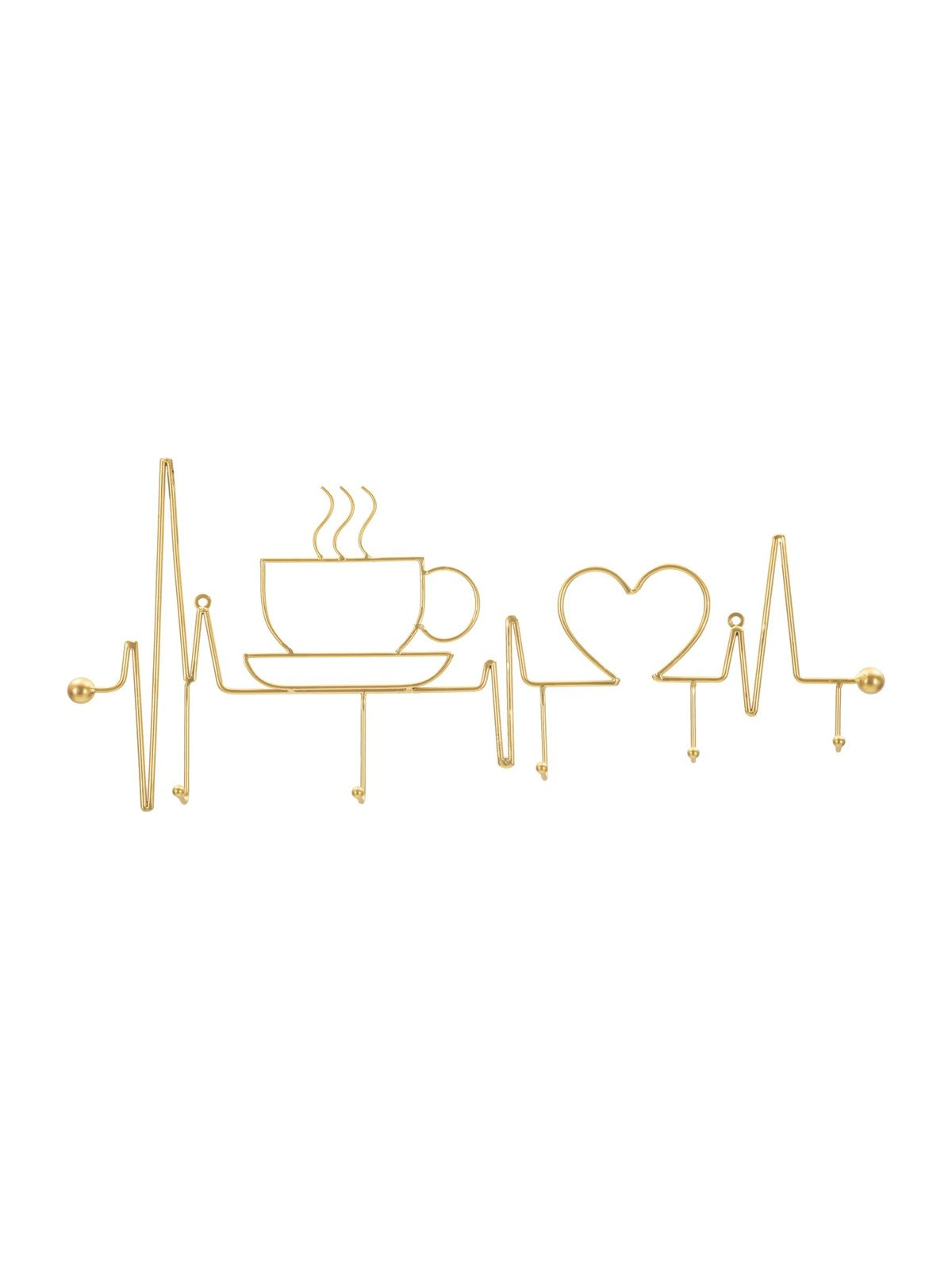 Appendiabiti in metallo oro, 60x3,8x26,7 cm – Breakfast
