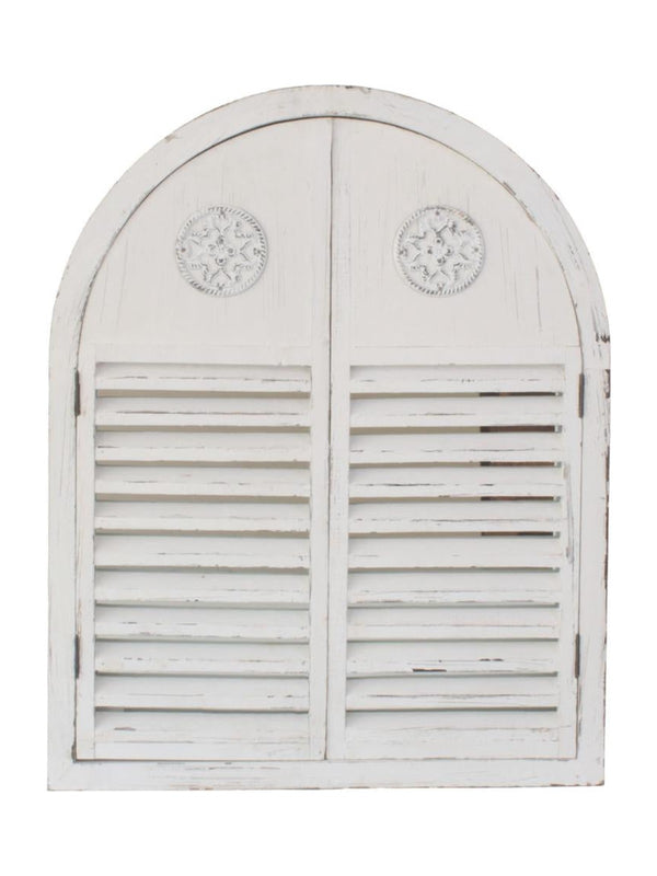 Specchio con finestra ad arco in abete, 60H75 cm