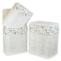 Portabiancheria collezione Romantic Chic, set di 3