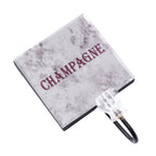 Appendino in metallo Champagne, 10H16 cm