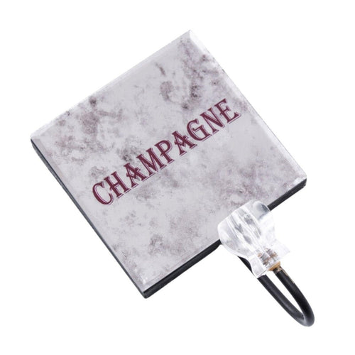 Appendino in metallo Champagne, 10H16 cm
