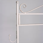 Attaccapanni in ferro bianco anticato, 80x33x162 cm