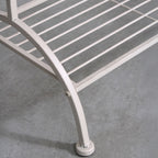 Attaccapanni in ferro bianco anticato, 80x33x162 cm