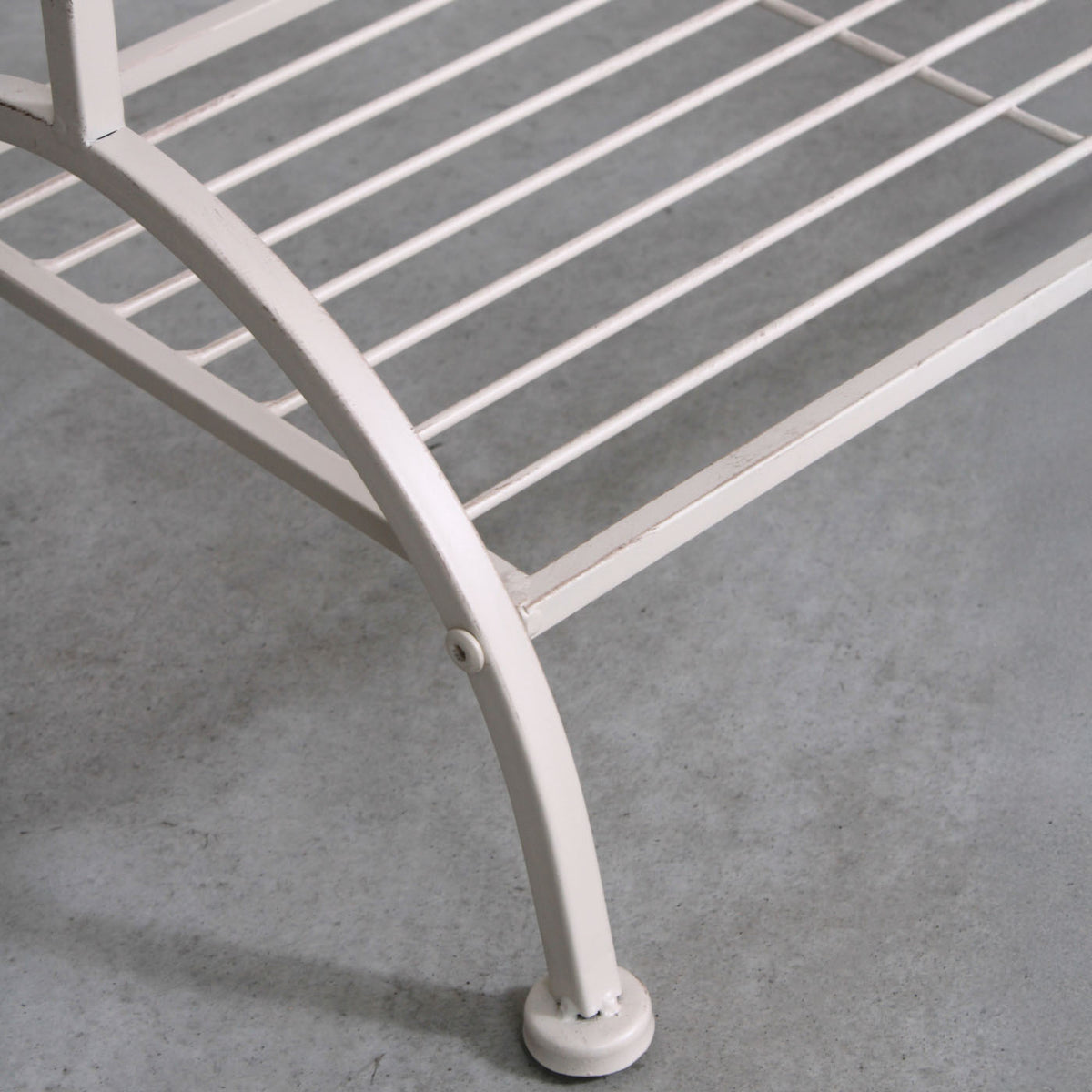 Attaccapanni in ferro bianco anticato, 80x33x162 cm