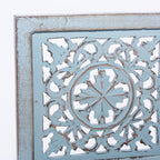 Appendiabiti da parete in legno di mango azzurro, 62x15x30 cm