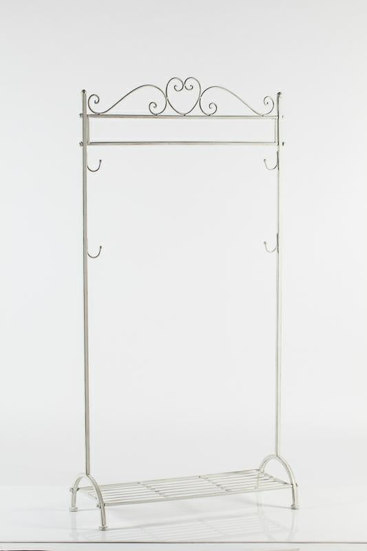 Appendiabiti in metallo bianco, 80x33x162 cm