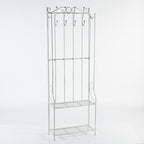 Attaccapanni in metallo bianco, 59x24x167 cm