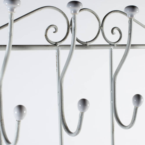 Attaccapanni in metallo bianco, 59x24x167 cm