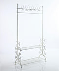 Attaccapanni in metallo bianco, 100x37H183 cm