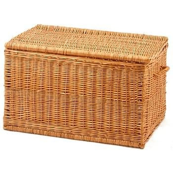 Baule rettangolare in vimini rosso, 60 cm