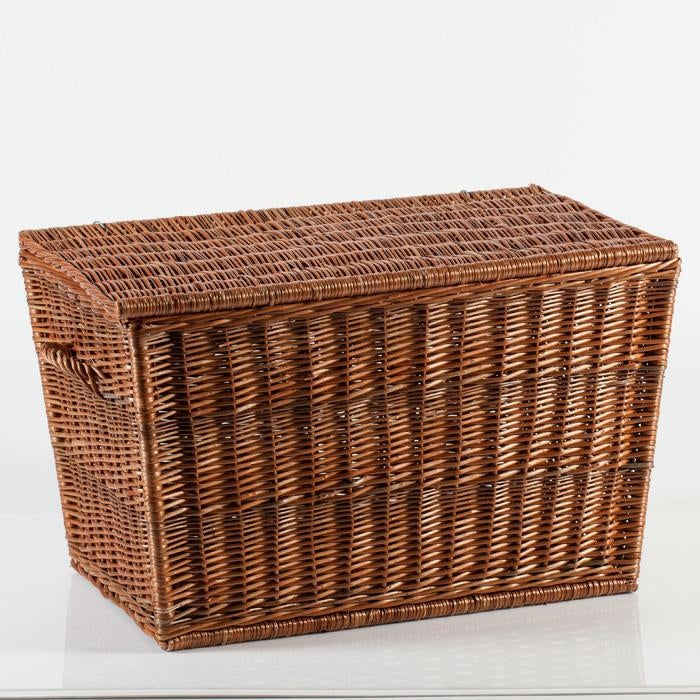 Baule svasato in vimini rosso, 70x44xH42 cm