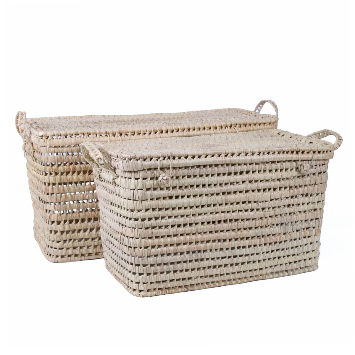 Baule palma traforato, 80x38x40+60x35x27 cm