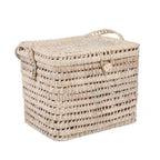 Baule in palma traforata, set di 3, 45x30, 35x25 e 28x18 cm