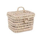 Baule in palma traforata, set di 3, 45x30, 35x25 e 28x18 cm
