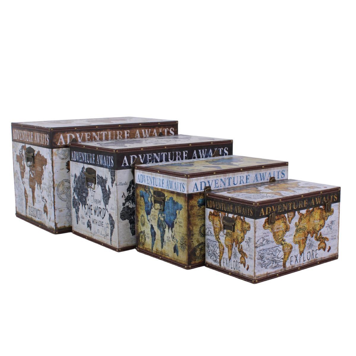 Baule in mdf e PU - Adventure - 60X40H42 |