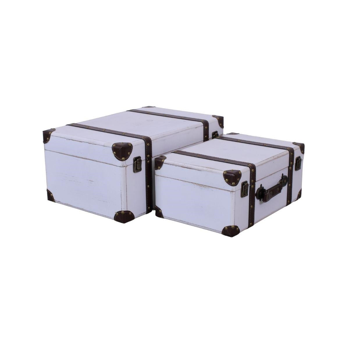 Baule in legno sbiancato 45X30H21 |
