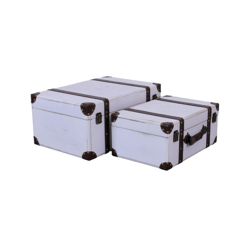 Baule in legno sbiancato 45X30H21 |